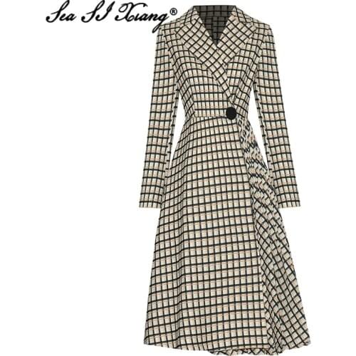 Женские длинные тренчи Seasixiang China At AliExpress