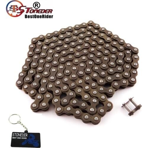 STONEDER Mini Moto 25H Sprocket Chain 158 Links With Spare Master Link For 47cc 49cc 2 Stroke Pocket Bike Dirt ATV Quad
