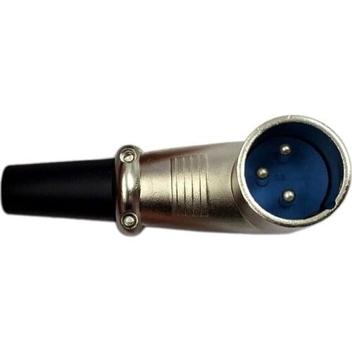 XLR welding head copper core XLR male elbow 90 degree welding male plug mixer amplifier microphone cable