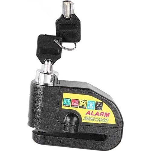 U90C Wheel Disc Brake Lock with 110db Alarm Sound Alloy Steel Anti-Theft Security Alarm for Motorcycle