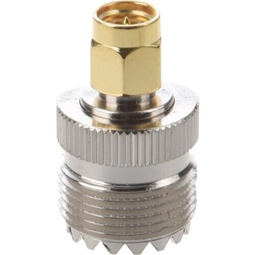 UHF SO-239 SO239 Female to SMA Male Plug Connector Coaxial Adapter