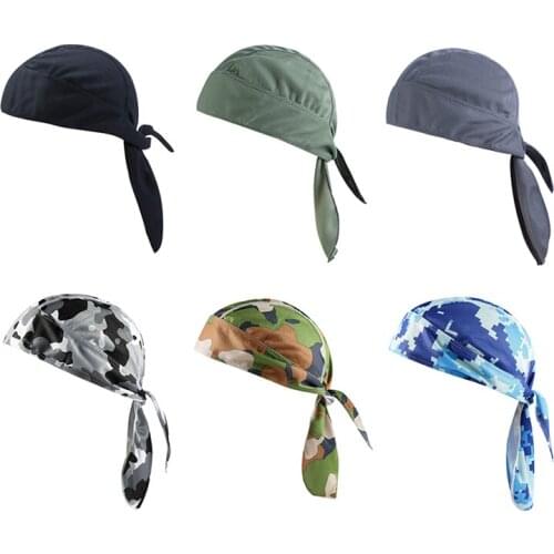 Cycling Skull Cap Head Scarf Beanie Lightweight Adjustable Cotton Biker Hat Headband Summer Men Running Riding Bandana Headscarf
