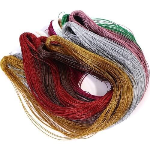 100m Rope Gold Silver Cord Gift Packaging String Metallic Jewelry Thread Cord DIY Tag Line Bracelet Making Labels Mark Lanyard