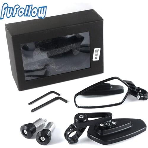 22mm Handle Bar End Rearvirew Mirrors Motorcycle Mirror For Honda Yamaha Kawasaki Z750 Z800 Z1000 Suzuki Ducati XT 660 XT660 X R