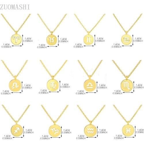 Женские кулоны знаки зодиака ZUOMASHI China At AliExpress