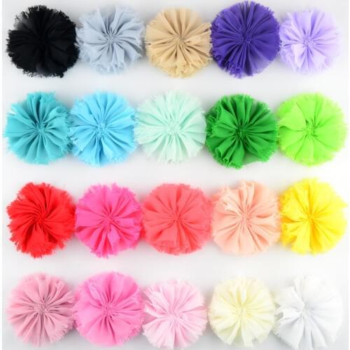 100 pcs/lot , 2.95" inch Soft Shabby Chiffon Flowers - Fabric Flowers Boutique Flowers- Applique