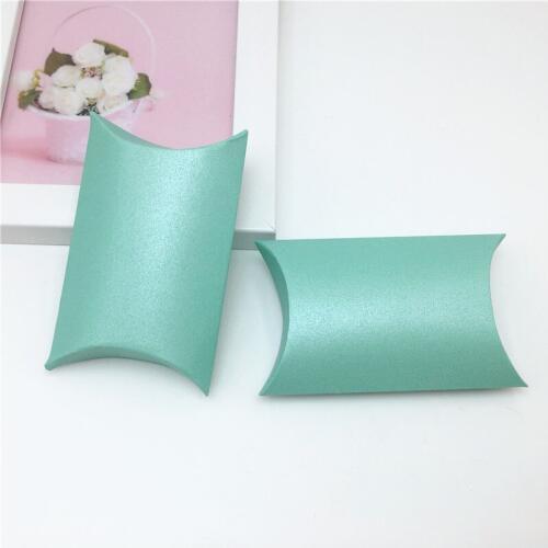 20 pcs color 8x5.5x 2cm lovely pillow box DIY wedding candy/chocolate box handmade jewelry box free shipping