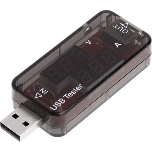 3-Digits USB Current Voltage Charging Detector Mobile Power Current Voltmeter Ammeter Voltage USB Charger Tester Double Row Show