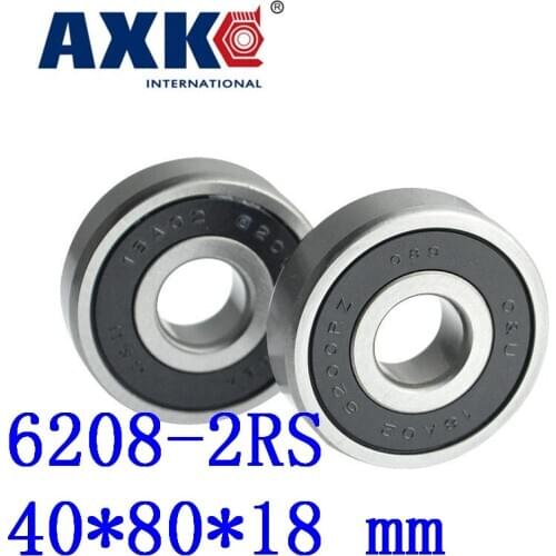 Axk 1pcs Free Shipping Double Rubber Sealing Cover Deep Groove Ball Bearing 6208-2rs 40*80*18 Mm