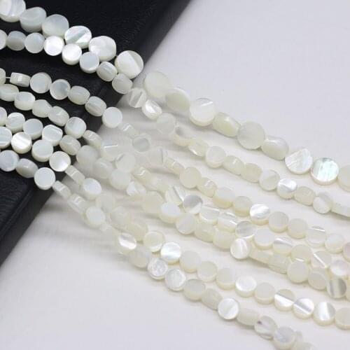 Wholesale Natural Shell Seawater Round Spacer Beads for Women Bracelet Necklace Accessory Jewelry Making Size 6 8 10 12mm
