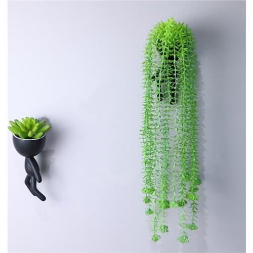 Flower Pot Solid Color Human Shape Ceramic Vase Household Craftwork for Sitting Room Office