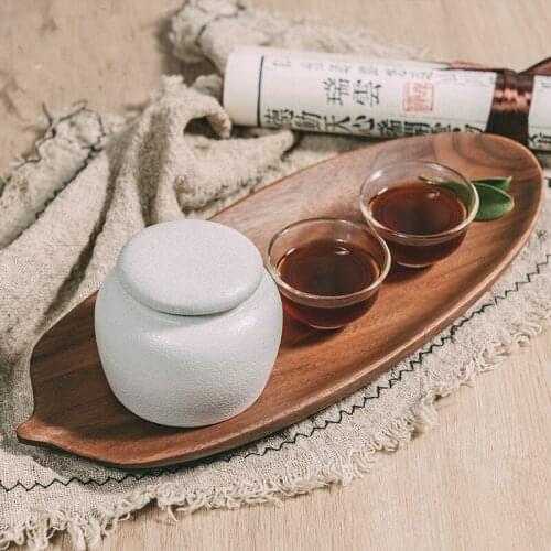 Black Walnut Wooden Plates Creative Fruits /Desserts Tray Anti-skid Insulation Tea/Coffee Coaster Home Decoration