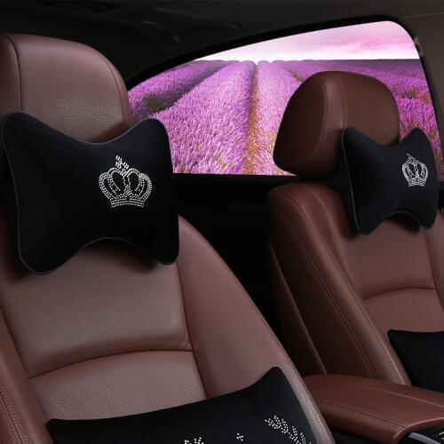 Hot Sell drill Car Headrest Pillow Neck Support Pillow Car Seat Pillow Relieve Fatigue Breathable Removable Cover fit most cars