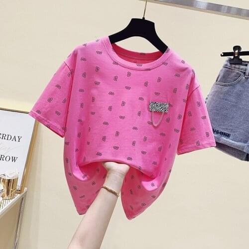 New Vogue printing T Shirt Fashion Women Harajuku T Shirt Femal T Shirts Summer Tops Loose Tee Woman Clothing y2k top
