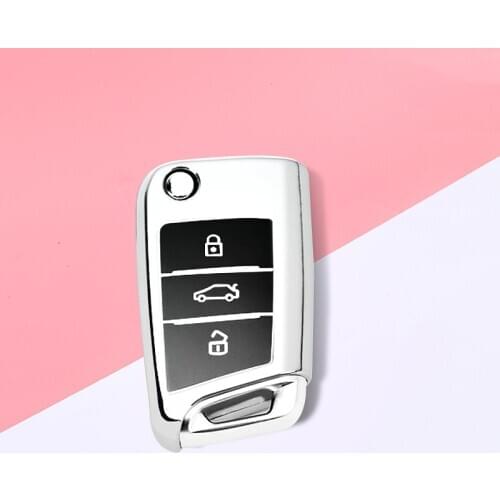 Durable New TPU Car Remote Key Case Cover Shell For VW Polo Golf Passat Touareg Tiguan Beetle Bora Seat Ibiza Auto Accessories