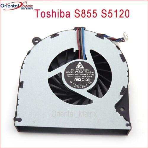 New KSB06105HB-A DC5V 0.35A Cooler Fan Replacement For Toshiba Satellite S855 S5120 CPU Cooler Fan