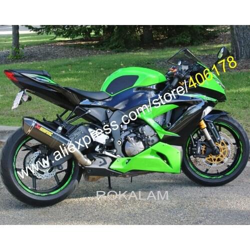For Kawasaki NINJA ZX6R ZX 6R 636 ZX636 2013 2014 2015 2017 2018 2019 Black Green ZX-6R Motorcycle Fairing (Injection Molding)