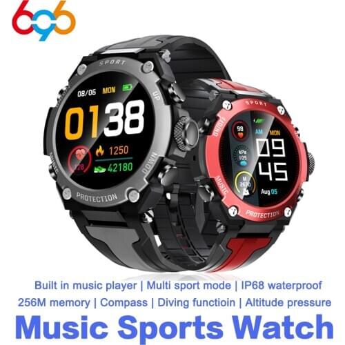 2020 New Music Smartwatch Men IP68 Waterproof Diving Sport Watch, Compass Air Pressure Mearsurement Altitude Smart Watches DK10