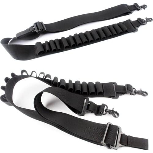 CQC Tactical 15 Round Shell Bandolier Belt 12 Gauge Ammo Holder Gun Strap Airsoft Military Hunting Cartridge Belt