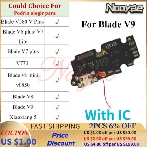 For ZTE Blade V580 V6 V7 V Plus V770 V8 V9 Mini Lite USB Dock Charger Charging Port Plug Flex Cable Board