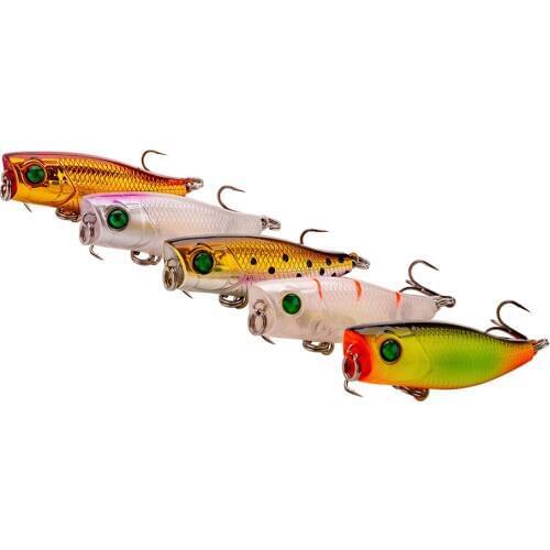 1PCS Fishing Lure Top Water Mini Popper Lure 40mm 3g Trout Artificial Swimbait Minnow Popper Wobblers Mini Hard Lure