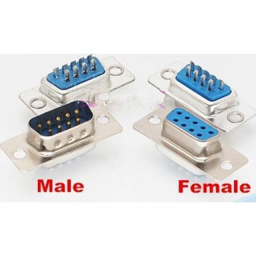 20pcs serial port DR-9 DB9 RS232 9 core 90 700mm Female / Male Connector