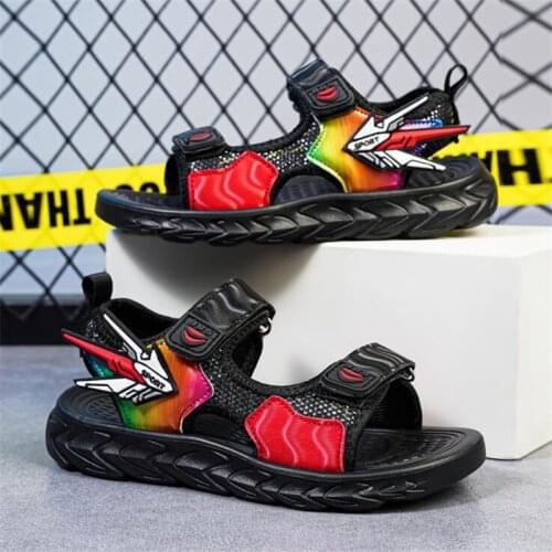 2021 Summer Boys' sandals childrens fashion trend cartoon sandals soft bottom anti slip light sandals student sandals