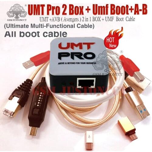 2021 Latest Original UMT Pro 2 Box UMT PRO 2 BOX ( UMT + AVB ) 2 IN 1 + UMF All boot cable + A-B CABLE