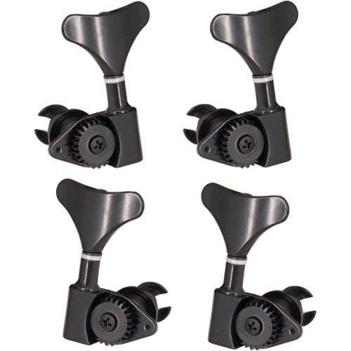 2L2R Fish Tail Electric Bass Tuning Pegs Tuners Machine Heads Black Bass Replacement Closed Tuning Peg Tuning Keys Tuners