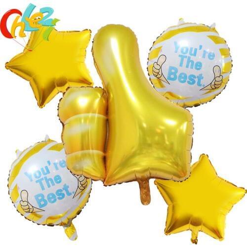 5 pcs You're The Best Thumb Up Gesture Foil Balloons Recognize Encourage Refuel Balloon Kids Birthday Party Decoration Globos