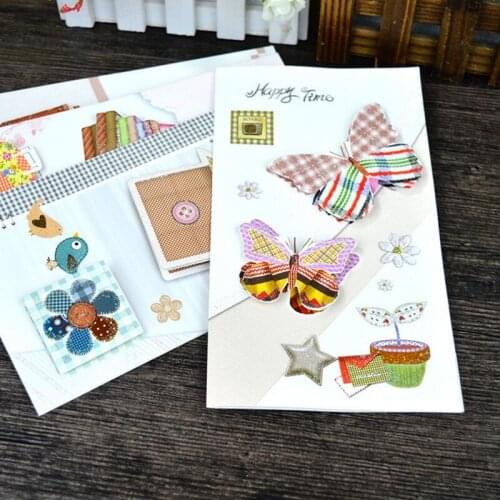 8pcs/lot 3d Print Paper Card Pastoral Style Thanksgiving Card Birthday Gift Greeting Card Event & Party Supplies