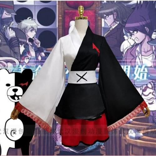 Anime Danganronpa Monokuma Cosplay Costumes Dangan Ronpa Women Kimono Lolita Uniform Suit for Halloween Party