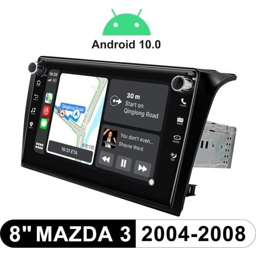 8” Head Unit Android Radio Stereo Car Multimedia Player 1 din Automotive Sound System For Mazda 3 2004-2008 Wireless Carplay 4G