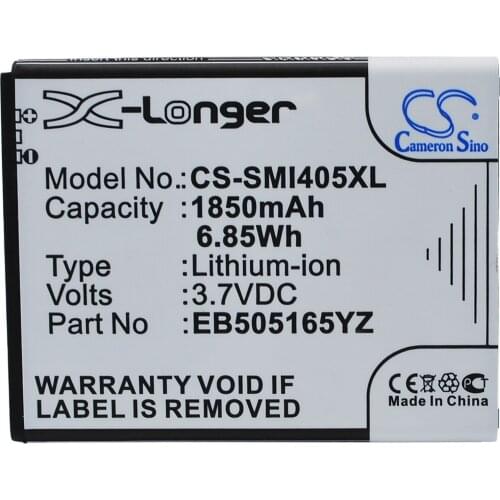 CS 1850mAh / 6.85Wh battery for Samsung Aegis, BBM65TK,Galaxy Metrix 4G,SCH-i405,SCHI405LKV,SCH-i405U, EB505165YZBS