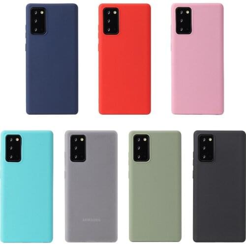For Samsung S20 S10 S9 S8 Plus Note 20 Ultra 10 M51 M01 phone case candy colour frosted TPU soft shell protective back cover