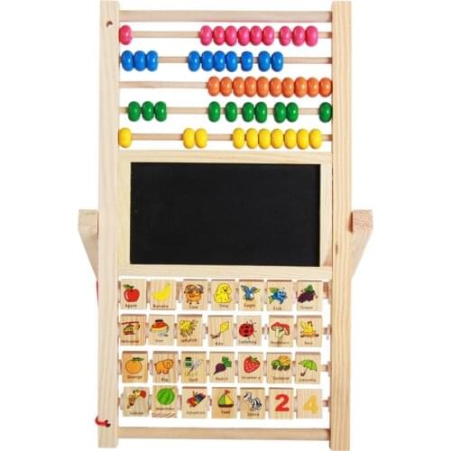 Multifunction Drawing Board knowledge Cognition Abacus Wooden Montessori Early Educational Counting Math Toys For Children Gift
