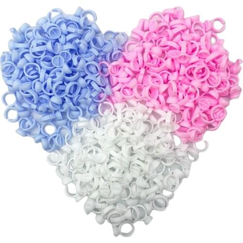 Wholesale 50/100Pcs Disposable Eyelash Glue Fan Cup Rings Holder Container Tattoo Pigment Eyelash Extension Tools Lash Supplies