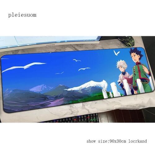 Hunter x hunter mouse pad 900x300x4mm Computer mat Xxl gaming mousepad large 3d padmouse keyboard games pc gamer desk