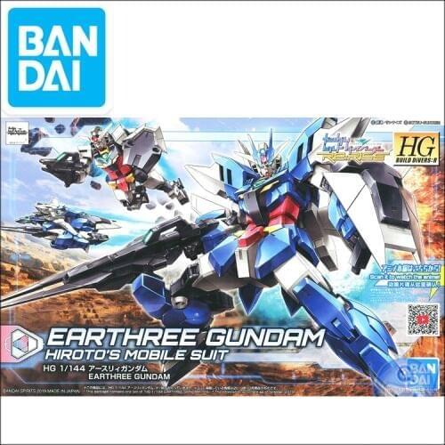 Original Gundam Model HG 1/144 EARTHREE GUNDAM READY PLEAYER ONE Armor Unchained Mobile Suit Kids Toys