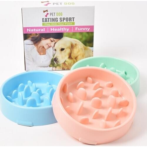 Portable Pet Dog cat Feeding Food Bowl Puppy Slow Down Eating Feeder Dish food Bowel Prevent Obesity Dogs Supplies Dropshipping