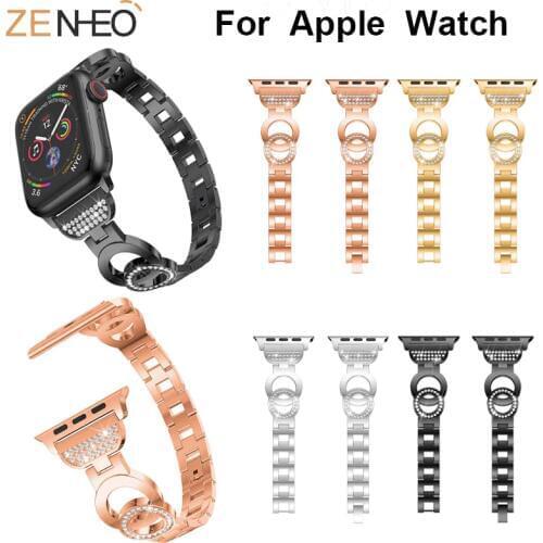 For Apple Watch Band Stainless Steel link watches Strap 38mm 42mm 40mm 44mm Watchband for Apple Watch Series 4/3/2/1 wristband