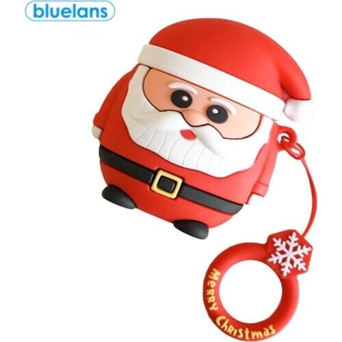 Christmas Cute Santa Gingerbread Christmas Tree Shape Wireless Bluetooth Headset Protective Earphone Shell for AirPods 1 2