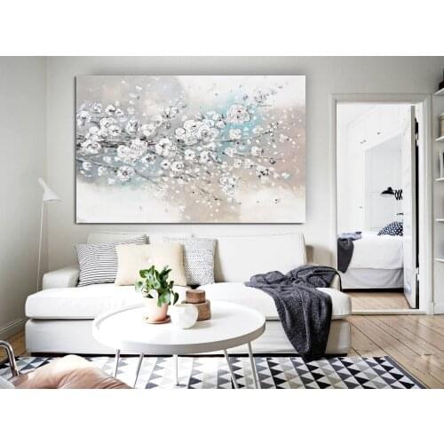 Hand Painted Abstract Original Dark Blue Abstract Painting On Canvas Contemporary Wall Art Extra Large Wall Design for Office