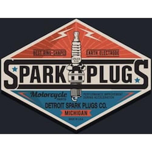 Spark plug Motorcycle michioan Hot Rod Motor Car Sticker Decal