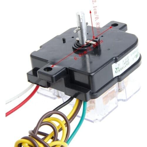 6-Wire Washing Machine Timer 90 Degree Central Hole Distance 68mm Switch Shaft