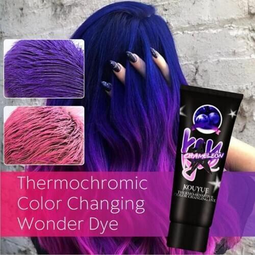 Thermochromic Color Changing Wonder Dye Mermaid Hair Dye Gray Hair Color Cream Thermo Sensing Shade Shifting Hair Color Wax
