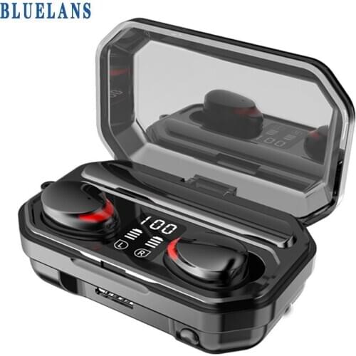 TWS Plus Bluetooth 5.1 Earphones 2000mAh Charging Box Wireless Headphone 9D Stereo Sports Waterproof Earbuds Headsets With Mic
