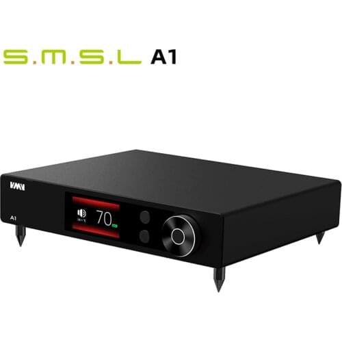 SMSL A1 High Resolution Power Amplifier Small Delicate Class A AMP RCA Input 6.35 Earphone PGA2311 Powerful Driving Force 15W*2