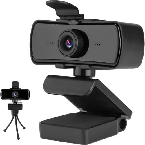 Webcam with Microphone 2K HD 1080P 4 Million Pixels Video Camera USB Plug and Play Web Camera for PC Computer/Skype Video