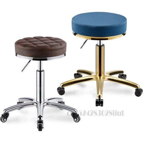 Rotating Lift Massage Chair Beauty Hairdressing Stool Pulley Chair Explosion Proof Air Rod Bar Counter Chair Modern and Simple